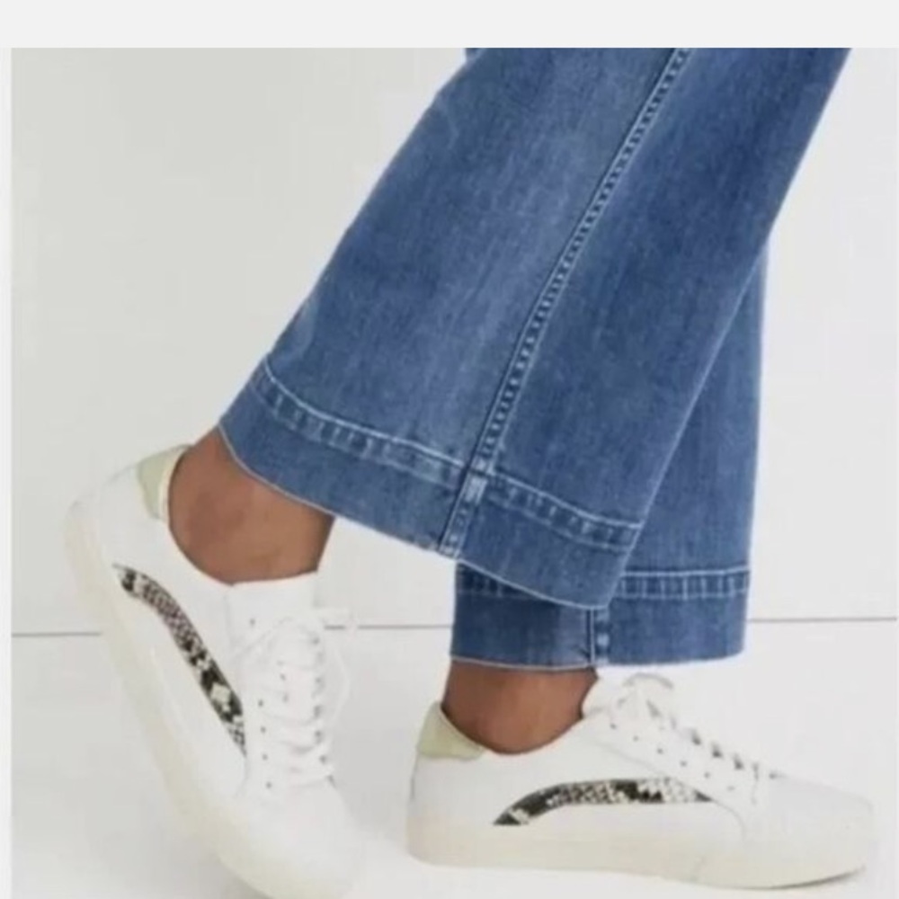 Madewell Sidewalk Low Top Sneakers in Snake Embossed Leather